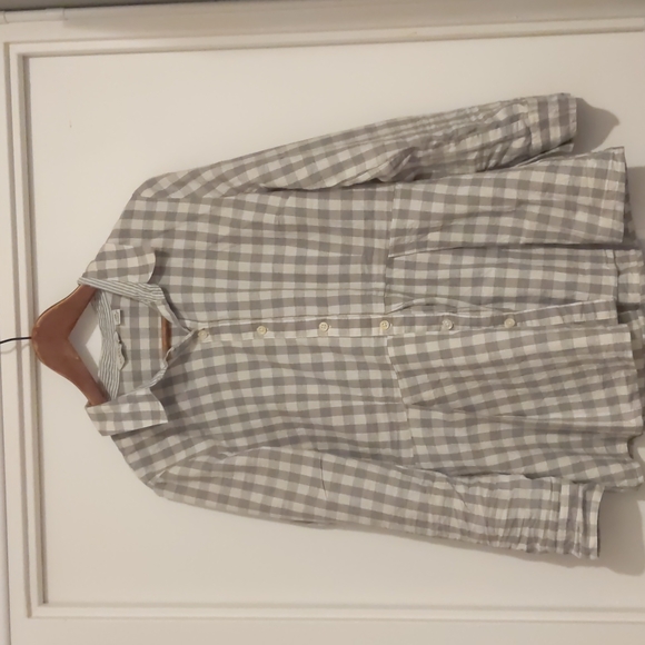Anthropologie Tops - Anthro grey gingham shirt